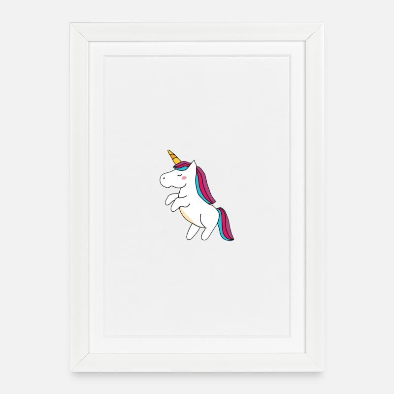 unicorn - Framed poster (27 × 37 cm) - white