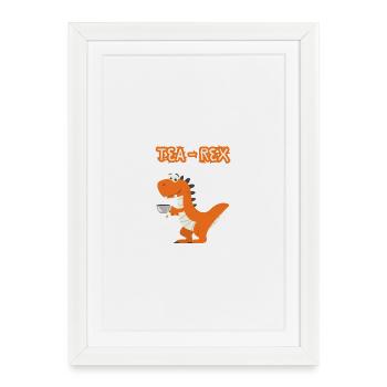 TeaRex Dino Teacup - Framed poster (27 × 37 cm) - white - Front