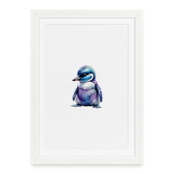Poussins manchots manchots - Affiche encadrée (27 × 37 cm) - blanc - Devant