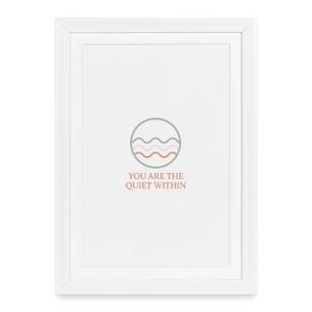 Ondes du Monde Intérieur Silencieux - Affiche encadrée (27 × 37 cm) - blanc - Devant