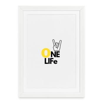 One life - Affiche encadrée (27 × 37 cm) - blanc - Devant