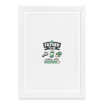 Vater wird 2026 geladen - Gerahmtes Poster (27 × 37 cm) - Weiß - Vorne