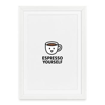 Espresso Yourself Mug - Affiche encadrée (27 × 37 cm) - blanc - Devant