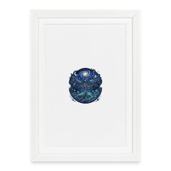 Arbre des Rêves du Cosmos - Affiche encadrée (27 × 37 cm) - blanc - Devant