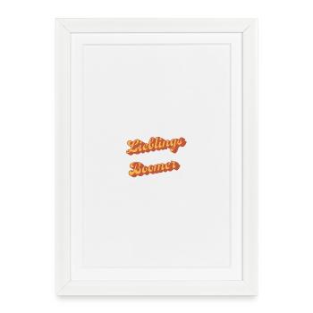 Darling Boomer Retro Script - Framed poster (27 × 37 cm) - white - Front