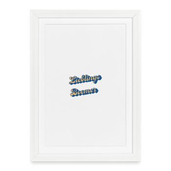 Liebings Boomer Script Logo - Framed poster (27 × 37 cm) - white - Front