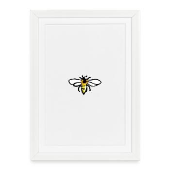 abeille - Affiche encadrée (27 × 37 cm) - blanc - Devant