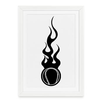 Baseball - Sports - Framed poster (27 × 37 cm) - white - Front