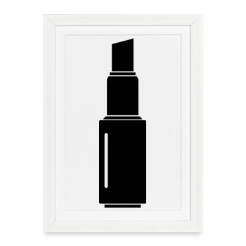 Rouge à lèvres - Affiche encadrée (27 × 37 cm) - blanc - Devant