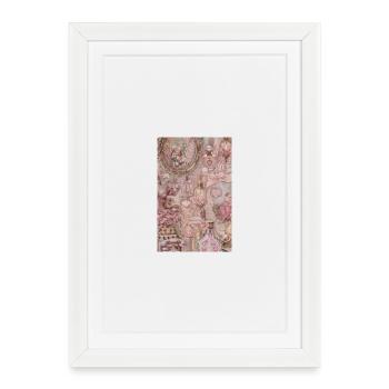 Art de parfums vintage roses - Affiche encadrée (27 × 37 cm) - blanc - Devant