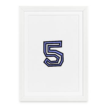 5. 5 YEARS. 5th ANNIVERSARY. 5 YEAR ANNIVERSARY - Framed poster (27 × 37 cm) - white - Front