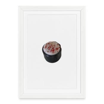 Rouleau de SUSHI - Affiche encadrée (27 × 37 cm) - blanc - Devant