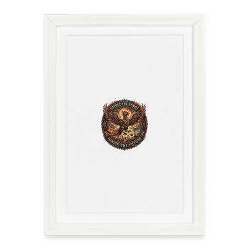 Emblème à vapeur du Phénix Stoke the Forge - Affiche encadrée (27 × 37 cm) - blanc - Devant
