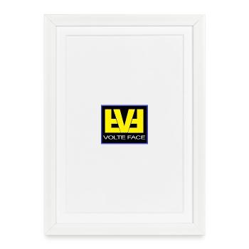 VolteFace Jaune sur Fond Noir - Affiche encadrée (27 × 37 cm) - blanc - Devant