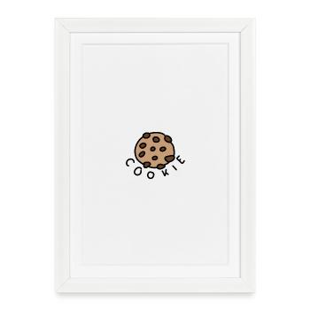 Chocolate chip cookie - Framed poster (27 × 37 cm) - white - Front