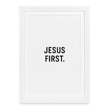 Première lettre de Jésus - Affiche encadrée (27 × 37 cm) - blanc - Devant