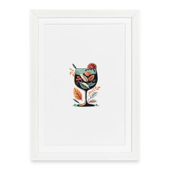 Botanical Wineglass Bloom - Framed poster (27 × 37 cm) - white - Front
