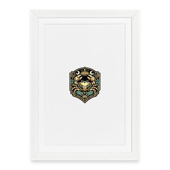 Bouclier de Crabe de la Vague d’Or - Affiche encadrée (27 × 37 cm) - blanc - Devant