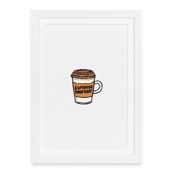 Espresso Yourself - Framed poster (27 × 37 cm) - white - Front