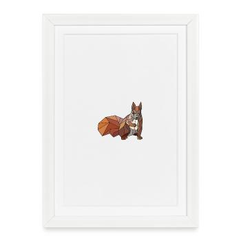 Squirrel blank - Framed poster (27 × 37 cm) - white - Front