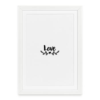 Conception du cœur d’amour - Affiche encadrée (27 × 37 cm) - blanc - Devant
