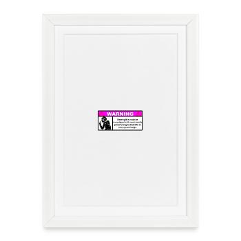 warning - Framed poster (27 × 37 cm) - white - Front