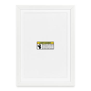 Warning - Affiche encadrée (27 × 37 cm) - blanc - Devant