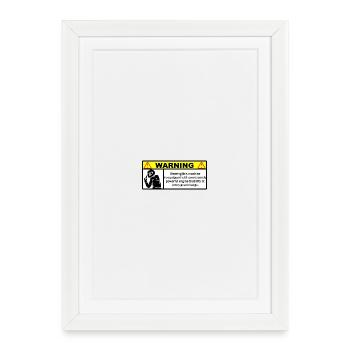 Avertissement - Affiche encadrée (27 × 37 cm) - blanc - Devant