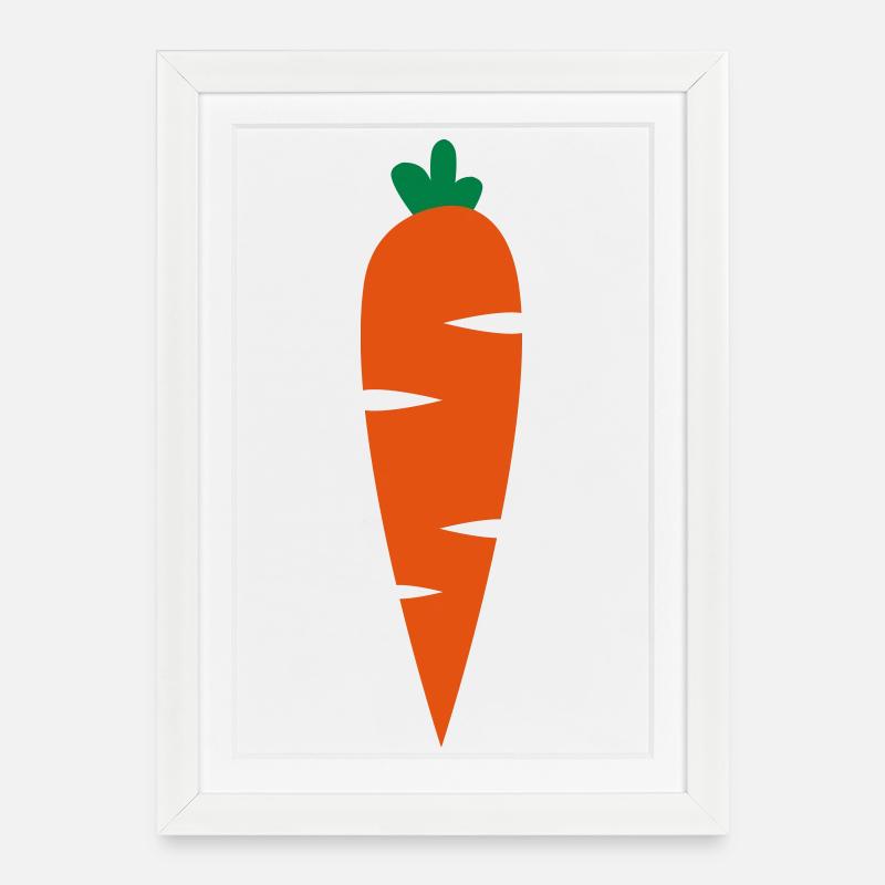 carrot - Framed poster (27 × 37 cm) - white