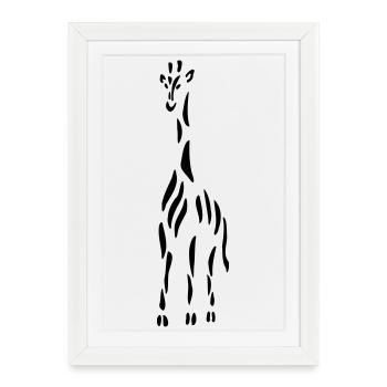 Giraffe - Framed poster (27 × 37 cm) - white - Front