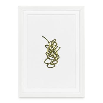 Art du tourbillon doré - Affiche encadrée (27 × 37 cm) - blanc - Devant