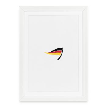 Flotte du drapeau allemand - Affiche encadrée (27 × 37 cm) - blanc - Devant