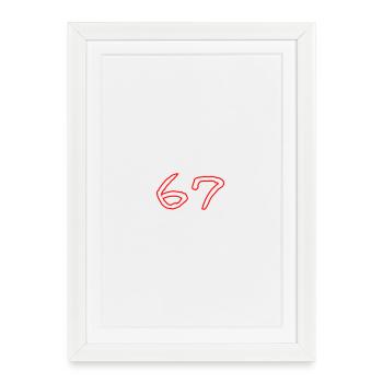67 - Affiche encadrée (27 × 37 cm) - blanc - Devant