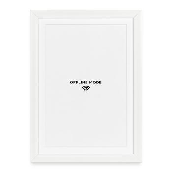 offline mode - Framed poster (27 × 37 cm) - white - Front
