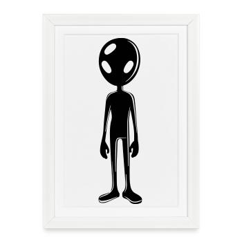 Alien Außerirdischer - Framed poster (27 × 37 cm) - white - Front