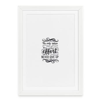 Never Give uP - Affiche encadrée (27 × 37 cm) - blanc - Devant