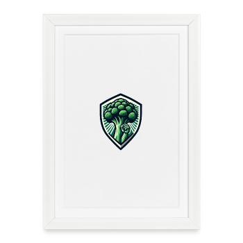 Puissance du brocoli - Affiche encadrée (27 × 37 cm) - blanc - Devant