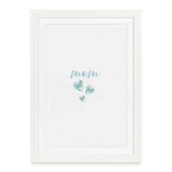 Mom Hearts Cute Love Gift Shirt - Framed poster (27 × 37 cm) - white - Front