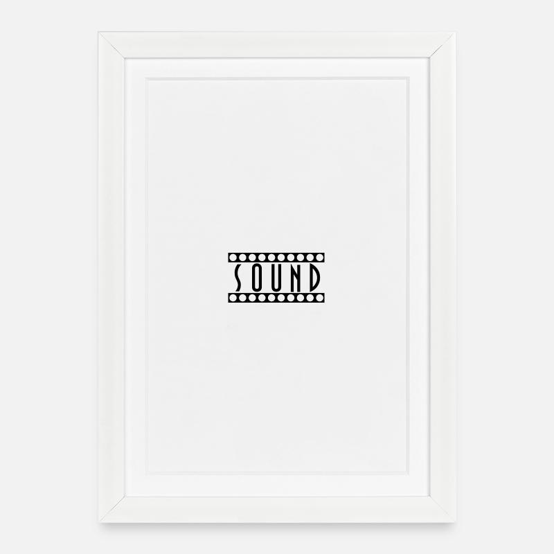 son - Affiche encadrée (27 × 37 cm) - blanc