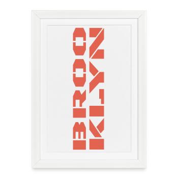Brooklyn - Affiche encadrée (27 × 37 cm) - blanc - Devant