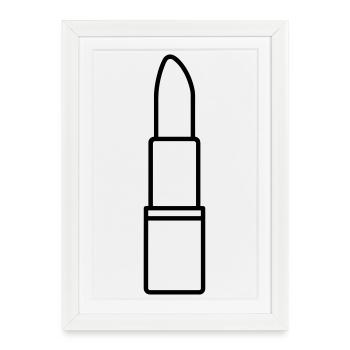 rouge à lèvres - Affiche encadrée (27 × 37 cm) - blanc - Devant