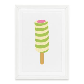 Glace spiralée - Affiche encadrée (27 × 37 cm) - blanc - Devant