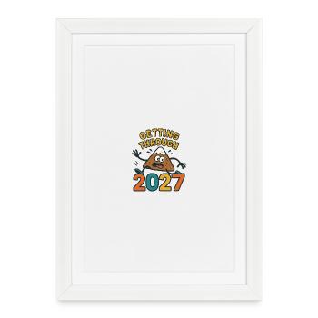 Traverser la montagne 2027 - Affiche encadrée (27 × 37 cm) - blanc - Devant