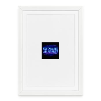 Sustainable Abundance Neon - Framed poster (27 × 37 cm) - white - Front