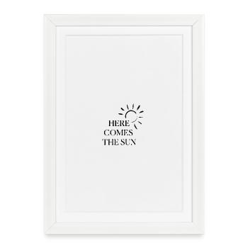 Here Comes Sun Shirt – Minimal Summer Design - Gerahmtes Poster (27 × 37 cm) - Weiß - Vorne