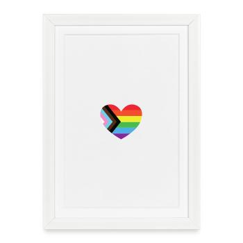 LGBTQIA+ Flag - Framed poster (27 × 37 cm) - white - Front