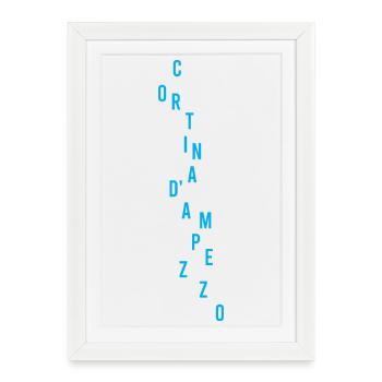 SLALOM Cortina d'Ampezzo - Framed poster (27 × 37 cm) - white - Front