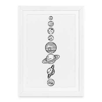 Solar System Planets – Solar System Space - Framed poster (27 × 37 cm) - white - Front