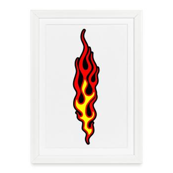 flammen - Framed poster (27 × 37 cm) - white - Front