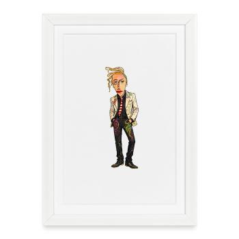 Punk Suit Portrait - Framed poster (27 × 37 cm) - white - Front